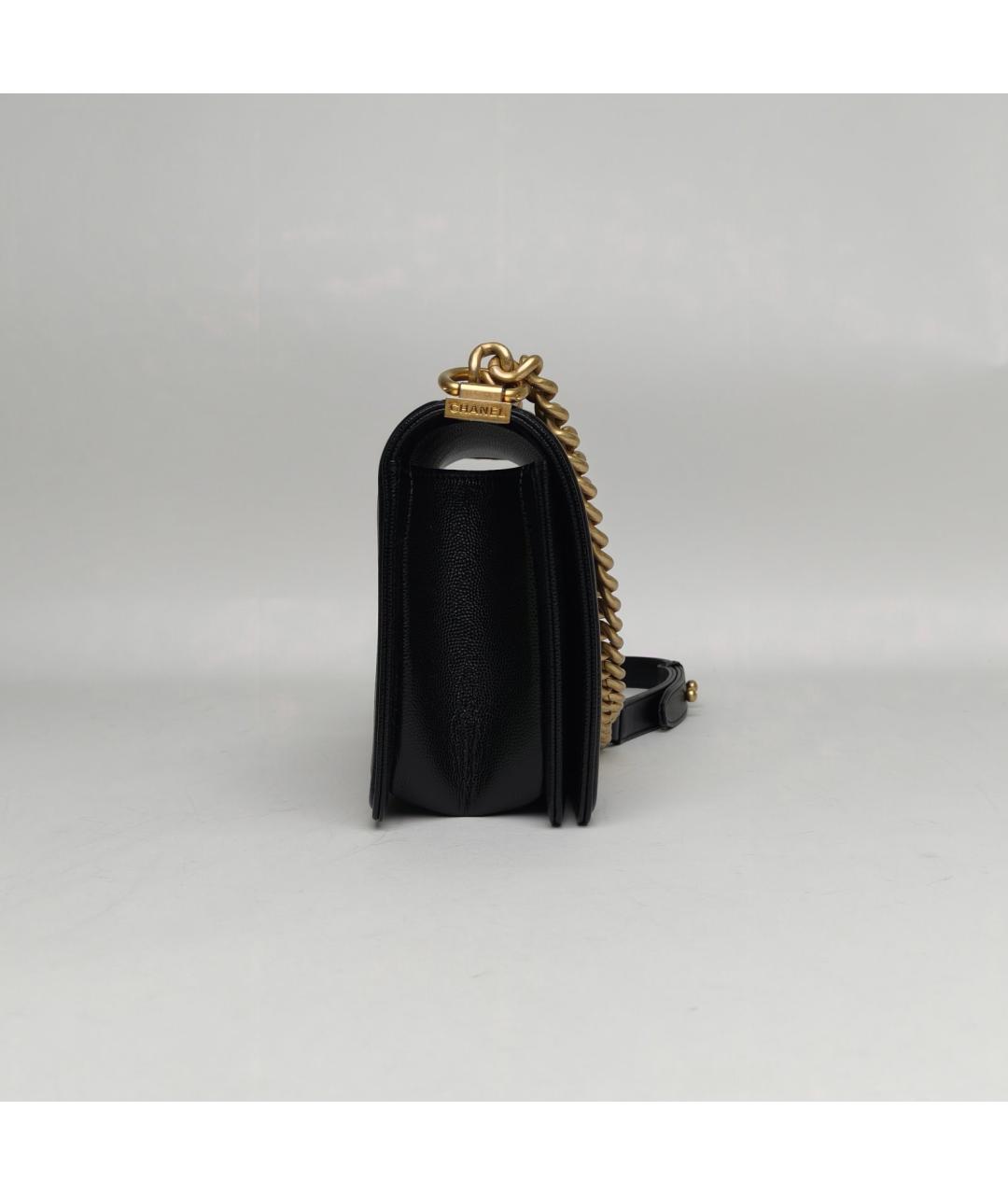 CHANEL Черная кожаная сумка через плечо, фото 5