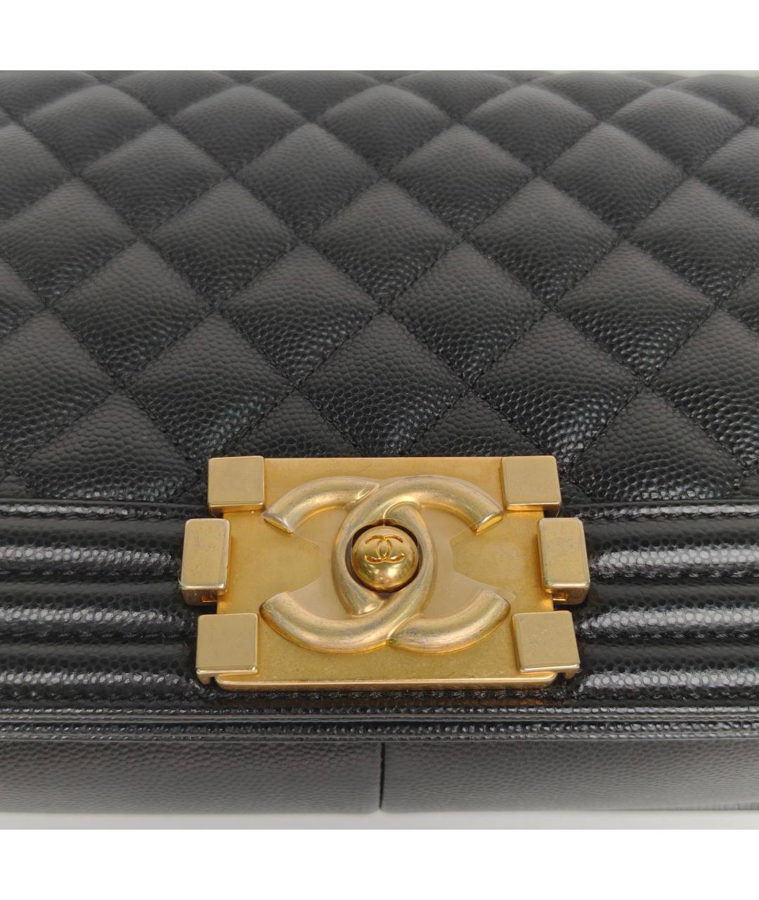 CHANEL Черная кожаная сумка через плечо, фото 7