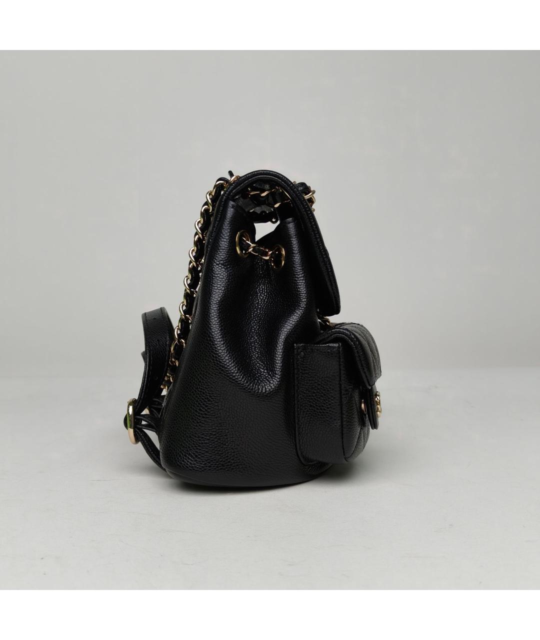 CHANEL Черный кожаный рюкзак, фото 5
