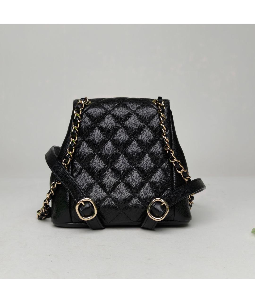 CHANEL Черный кожаный рюкзак, фото 4