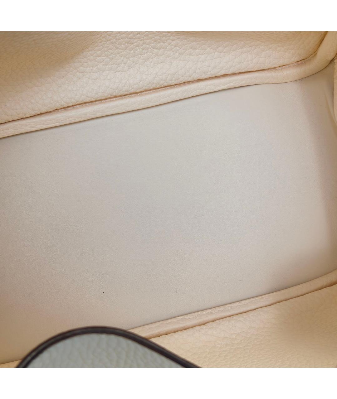 HERMES Белая кожаная сумка через плечо, фото 8