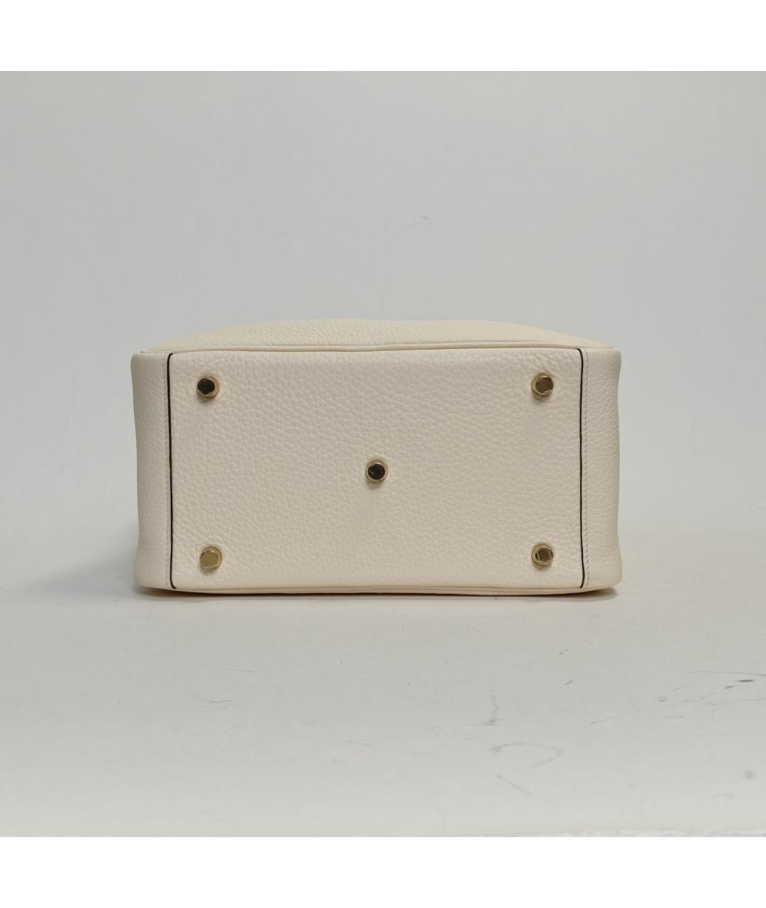 HERMES Белая кожаная сумка через плечо, фото 6