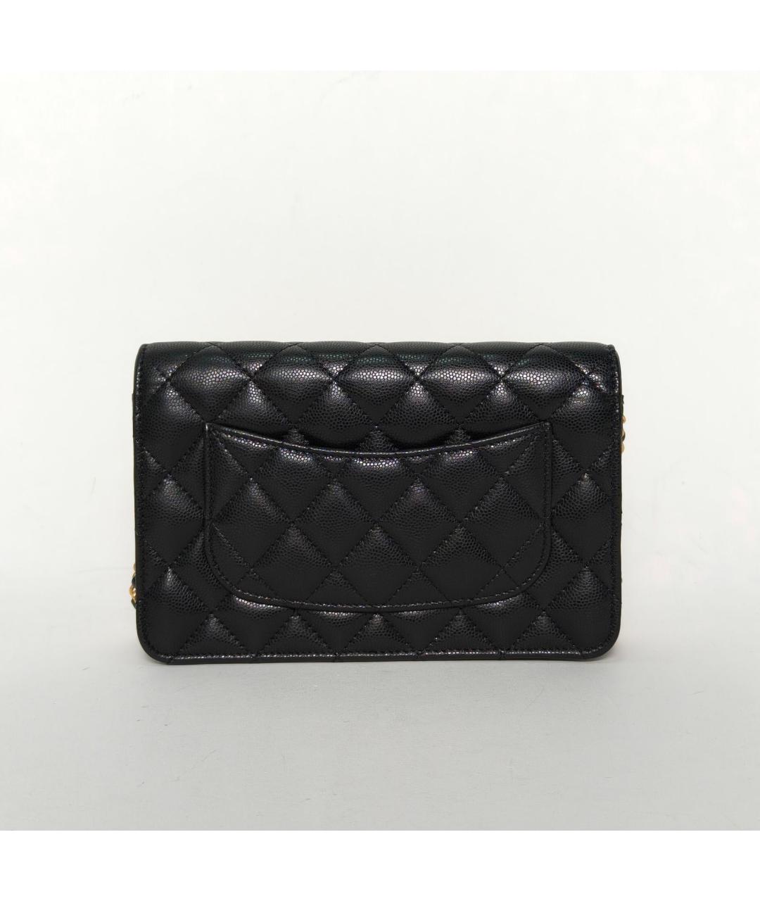 CHANEL Черная кожаная сумка через плечо, фото 4