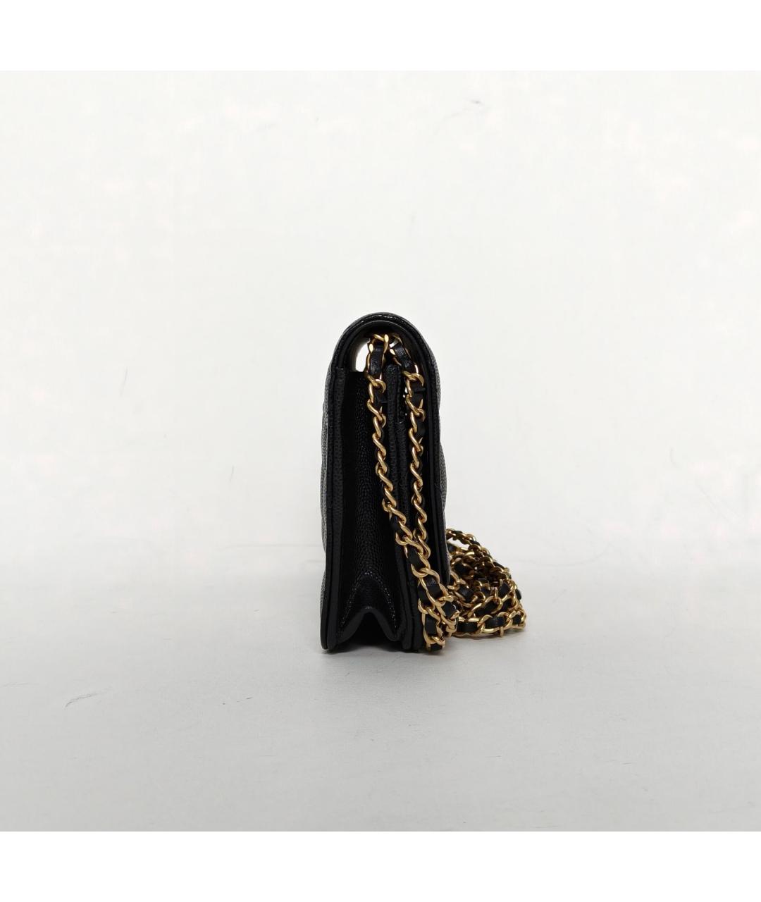 CHANEL Черная кожаная сумка через плечо, фото 3