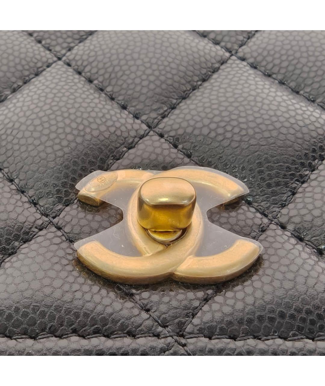 CHANEL Черная кожаная сумка через плечо, фото 7