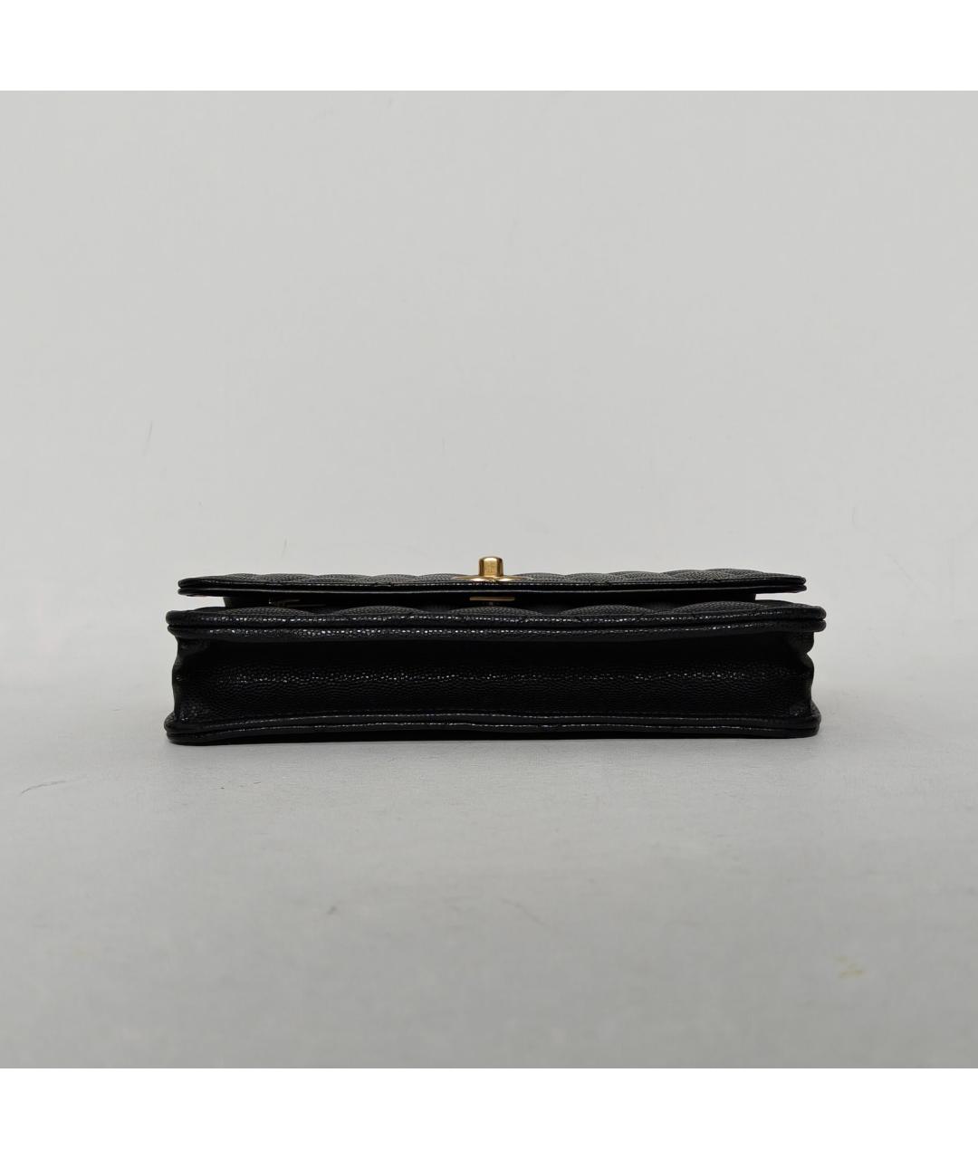 CHANEL Черная кожаная сумка через плечо, фото 6