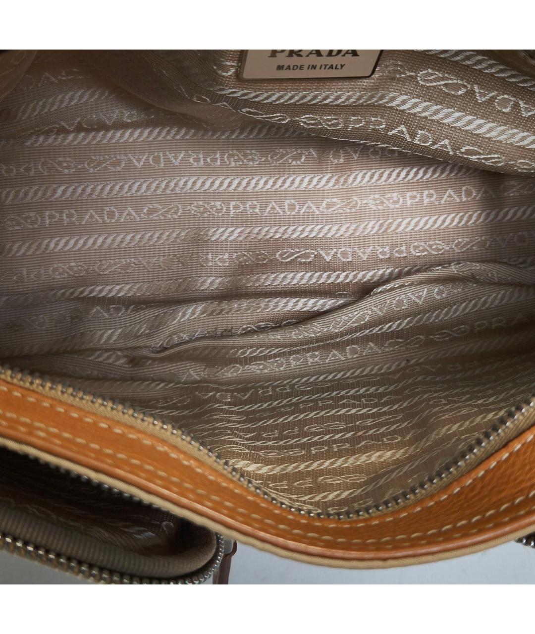 PRADA Коричневая тканевая сумка через плечо, фото 7