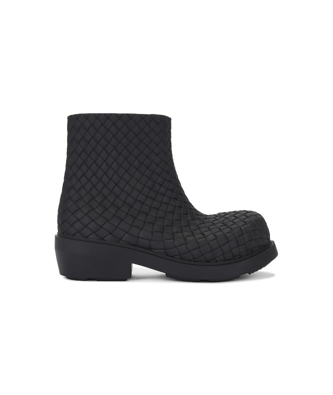 BOTTEGA VENETA Черные резиновые ботинки, фото 1