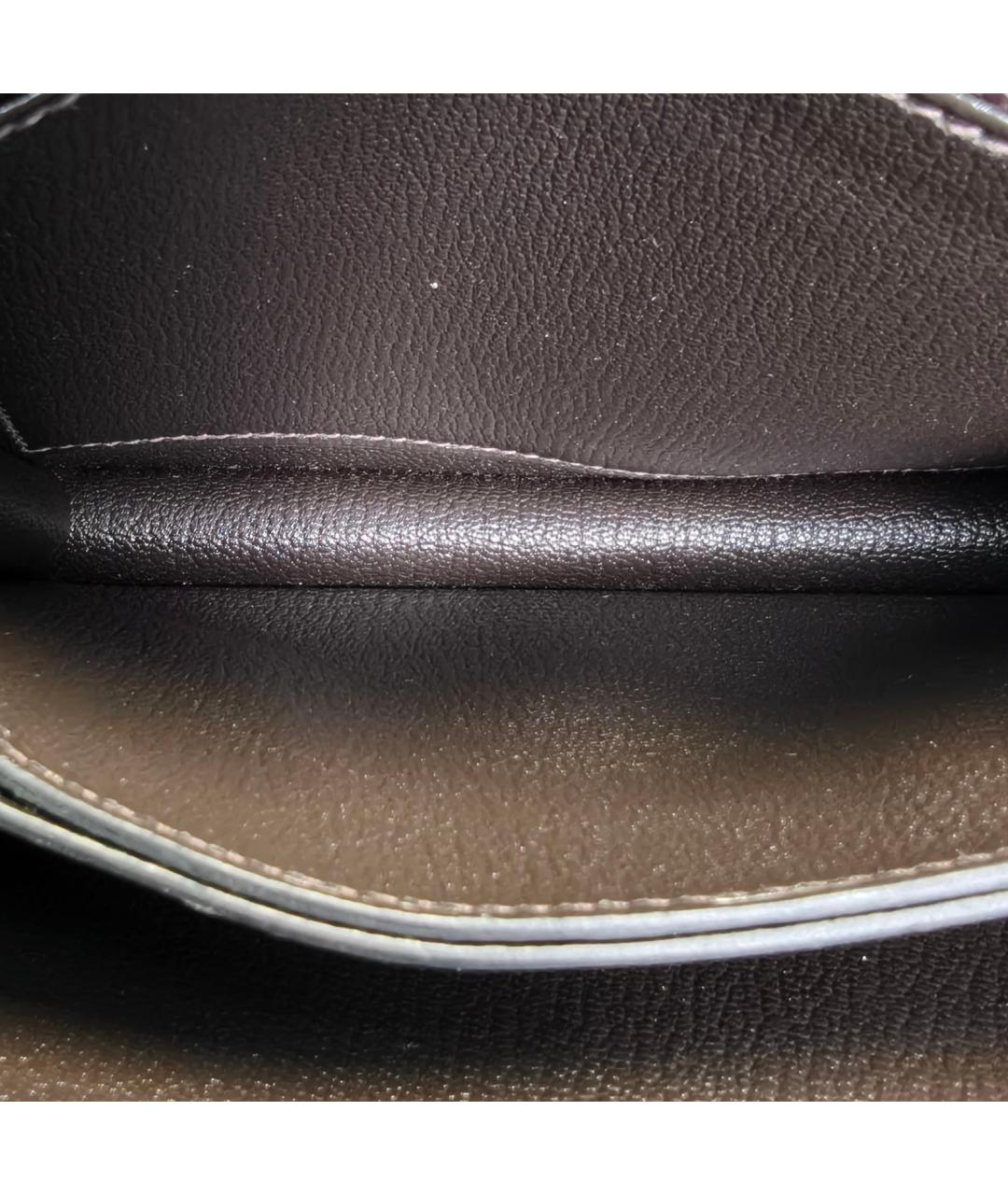 HERMES Черная кожаная сумка через плечо, фото 7