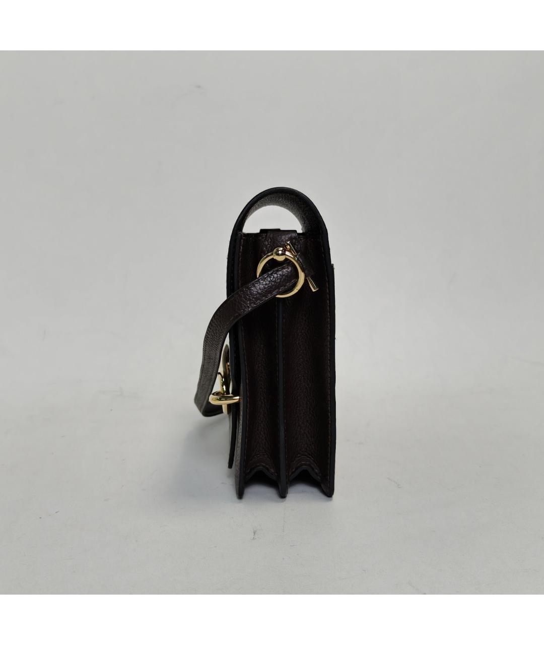 HERMES Черная кожаная сумка через плечо, фото 5