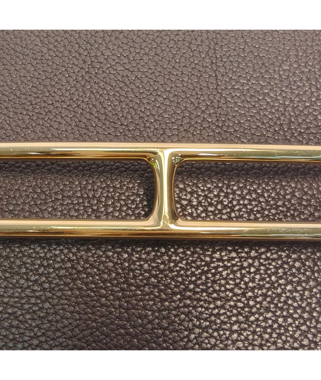 HERMES Черная кожаная сумка через плечо, фото 8