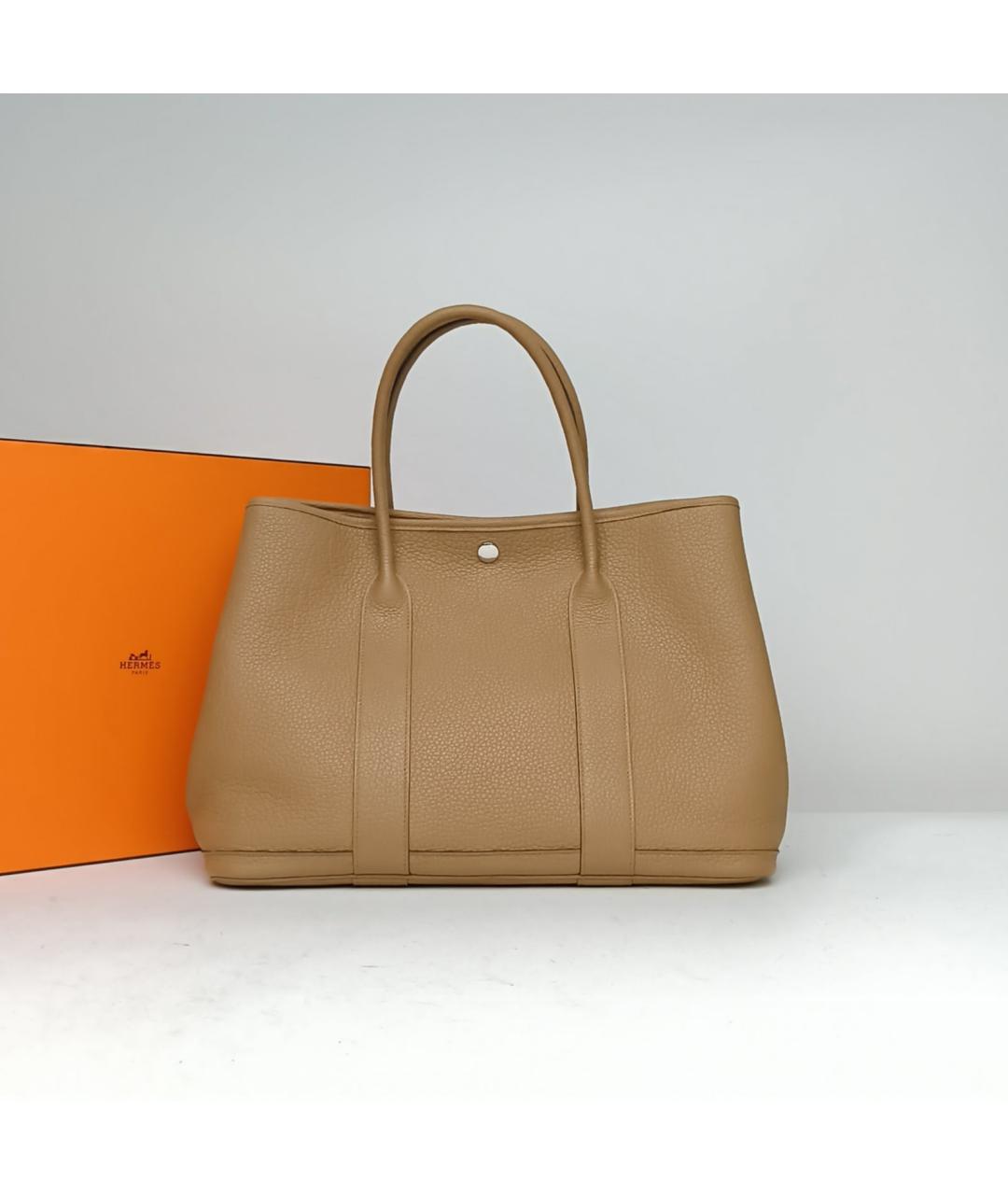 HERMES Коричневая кожаная сумка через плечо, фото 9