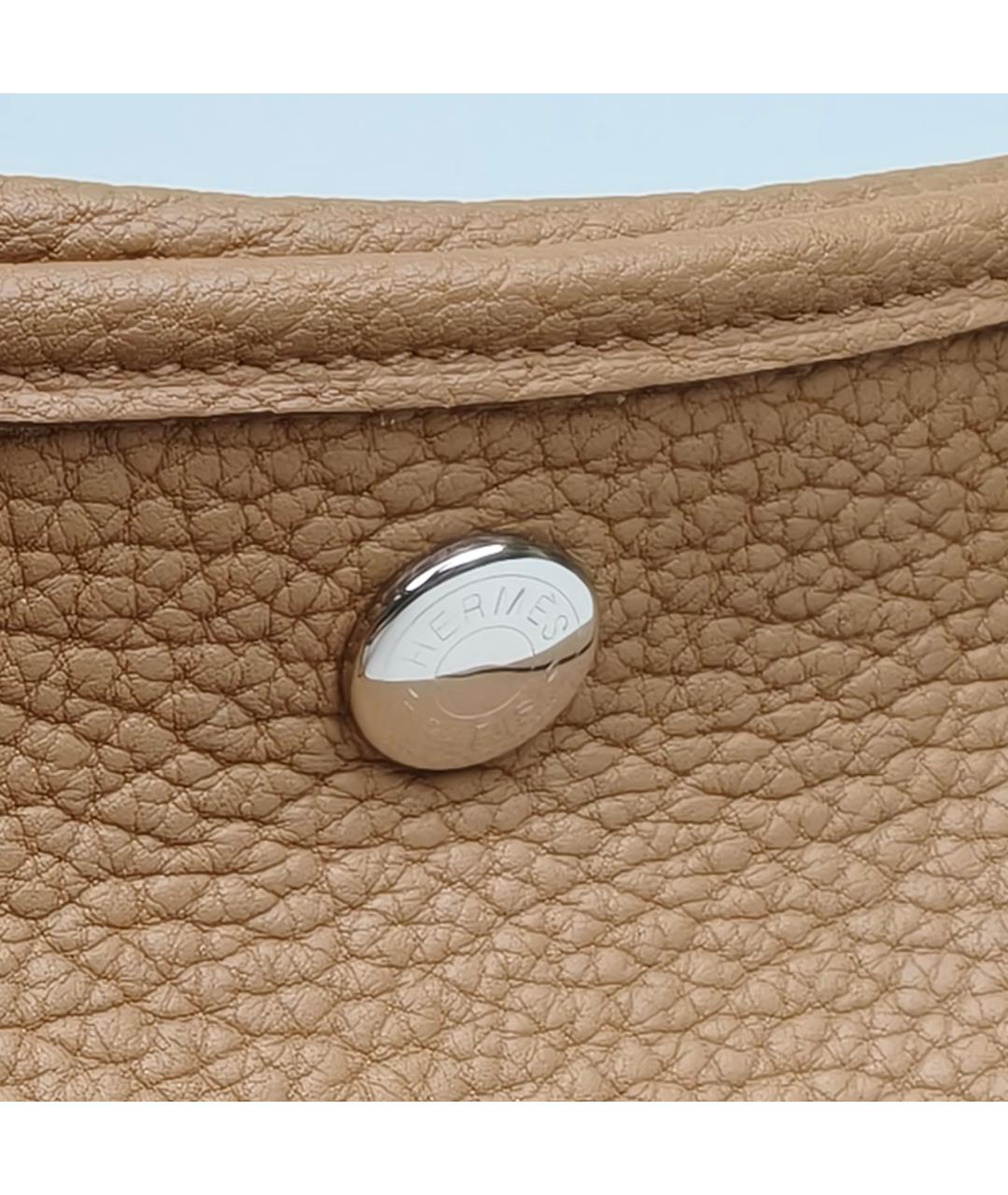 HERMES Коричневая кожаная сумка через плечо, фото 7