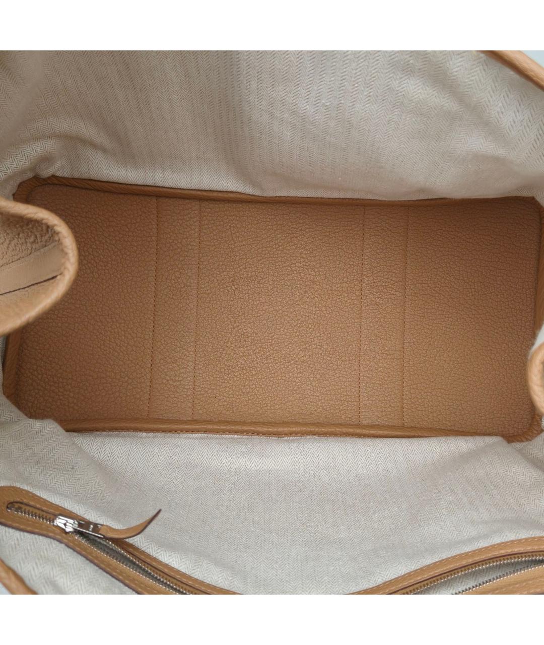 HERMES Коричневая кожаная сумка через плечо, фото 8