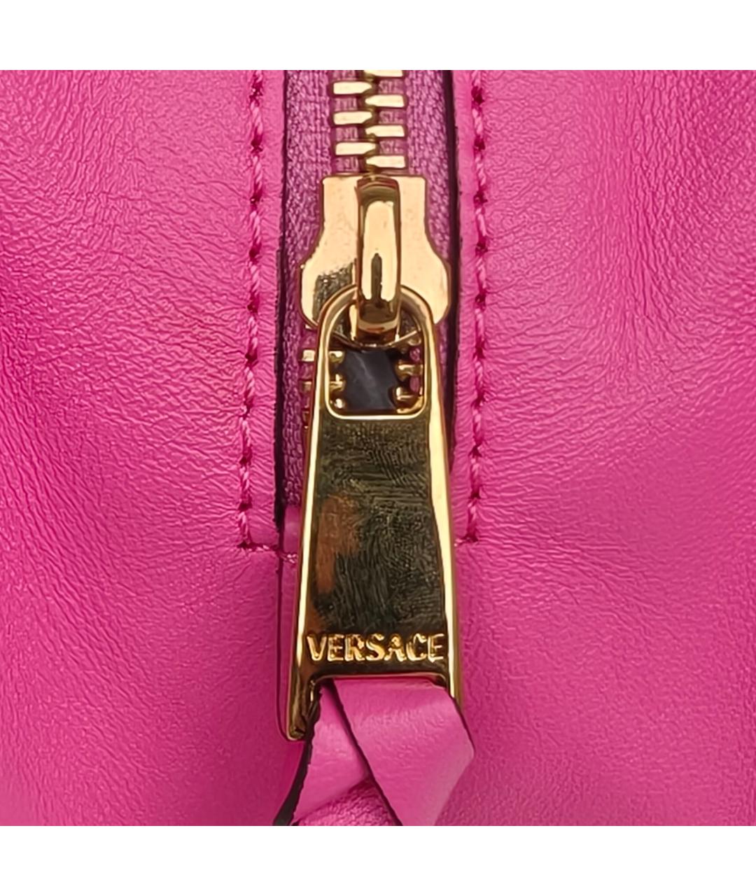 VERSACE Розовая кожаная сумка через плечо, фото 8