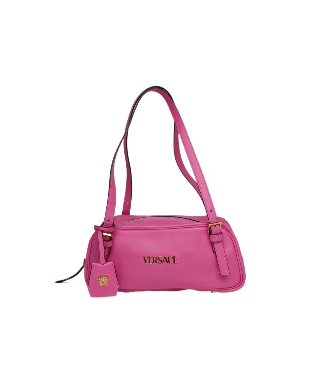 VERSACE Розовая кожаная сумка через плечо, фото 1