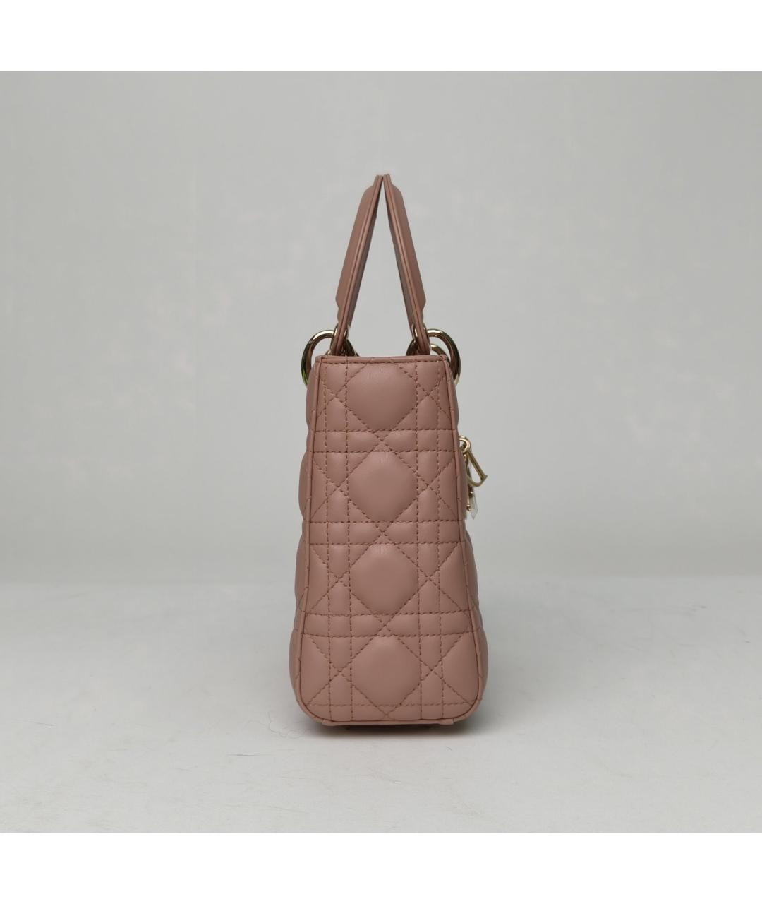 CHRISTIAN DIOR Розовая кожаная сумка через плечо, фото 5