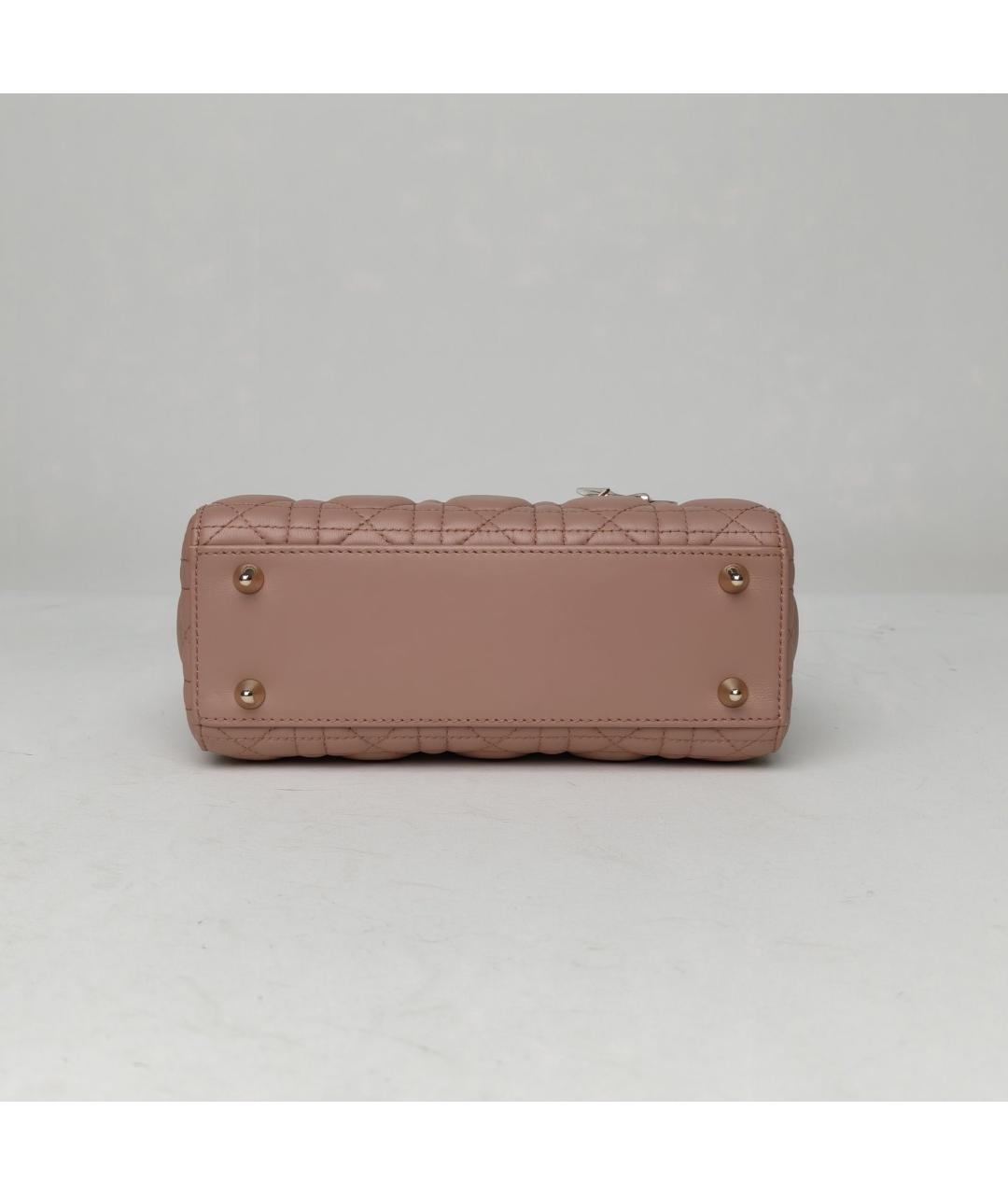 CHRISTIAN DIOR Розовая кожаная сумка через плечо, фото 6