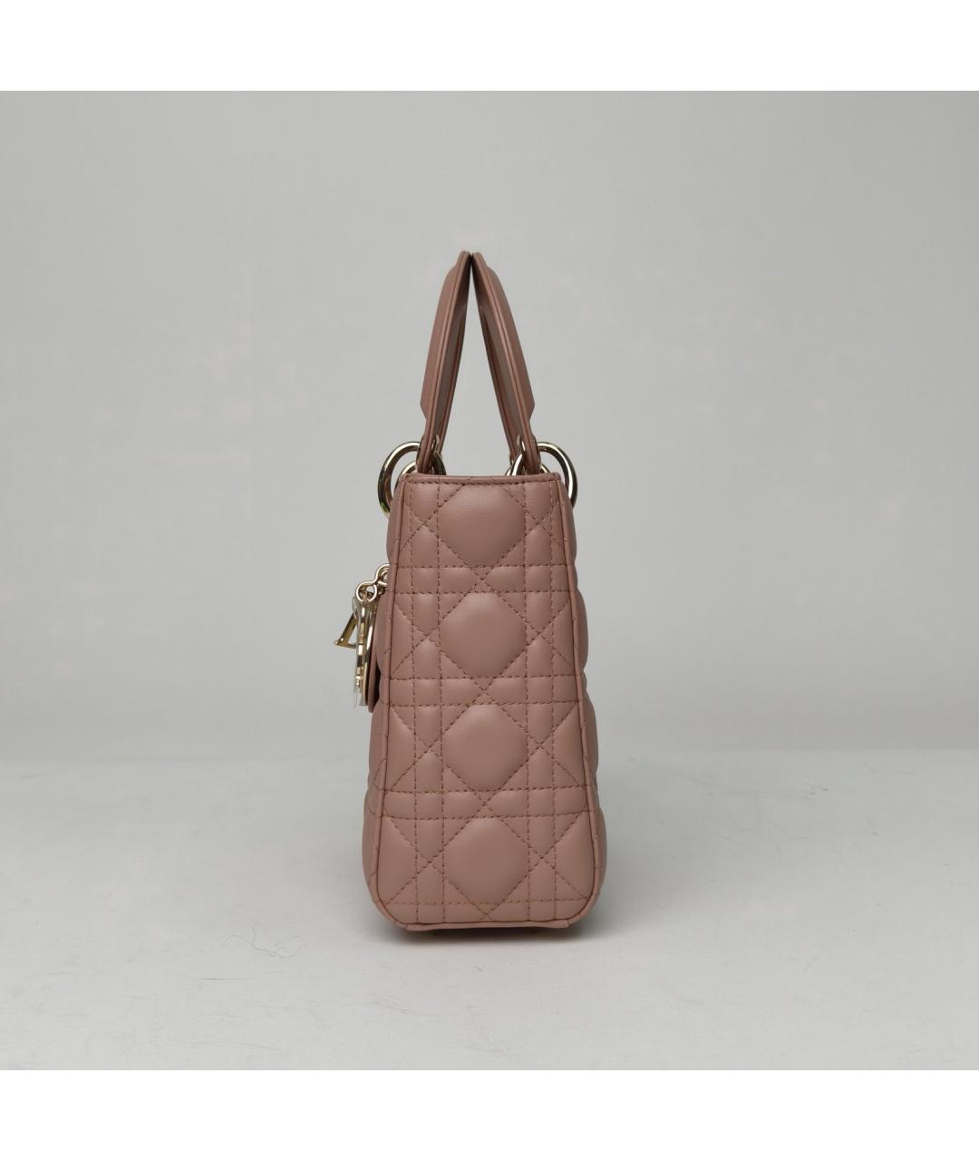 CHRISTIAN DIOR Розовая кожаная сумка через плечо, фото 3