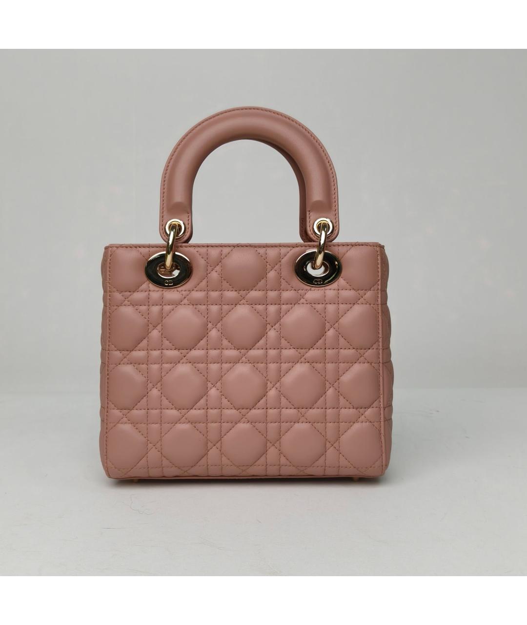 CHRISTIAN DIOR Розовая кожаная сумка через плечо, фото 4
