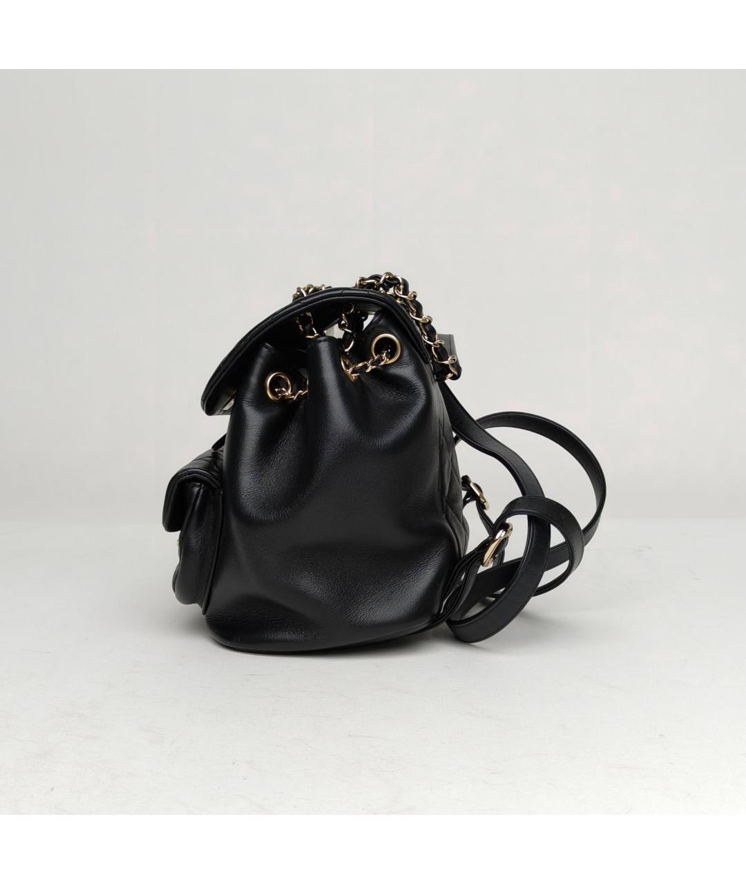 CHANEL Черный кожаный рюкзак, фото 3