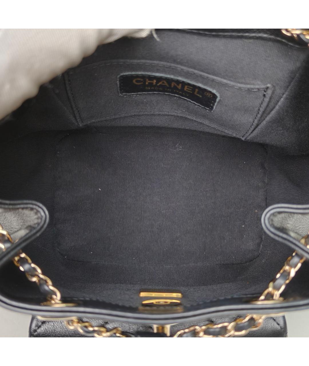 CHANEL Черный кожаный рюкзак, фото 8