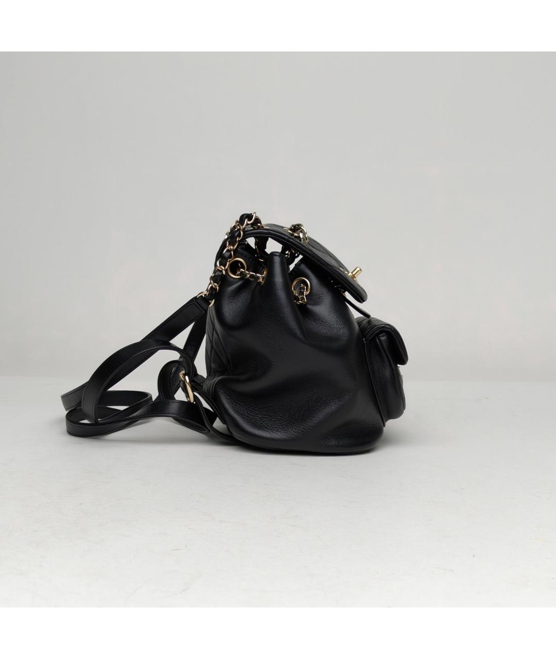 CHANEL Черный кожаный рюкзак, фото 5