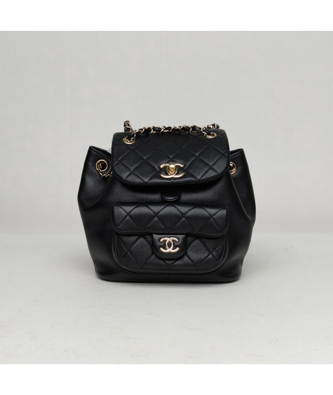 CHANEL Черный кожаный рюкзак, фото 2