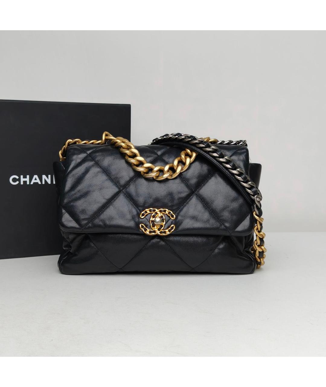 CHANEL Черная кожаная сумка через плечо, фото 9