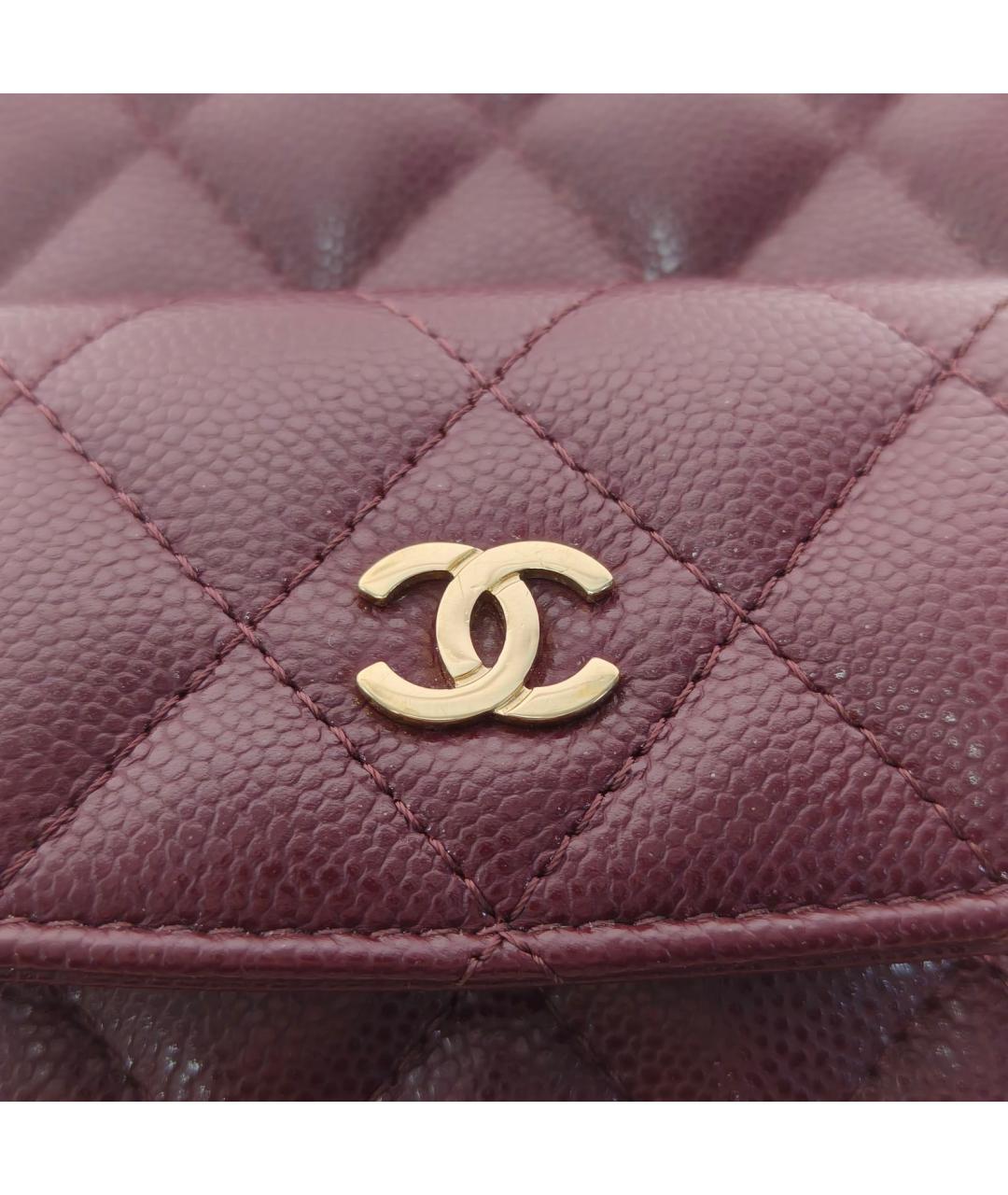 CHANEL Бордовый кожаный рюкзак, фото 7