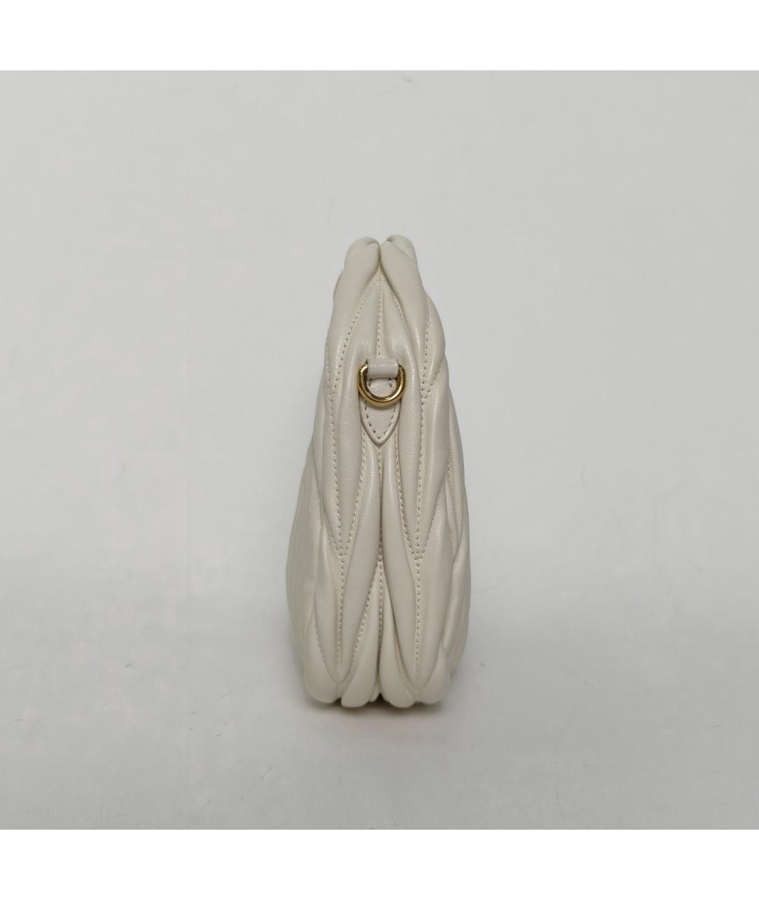 MIU MIU Белая кожаная сумка через плечо, фото 5