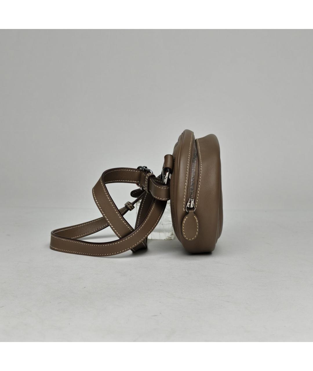 HERMES Коричневая кожаная сумка через плечо, фото 3