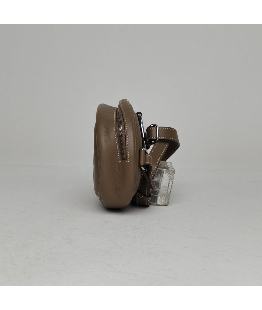 HERMES Коричневая кожаная сумка через плечо, фото 4