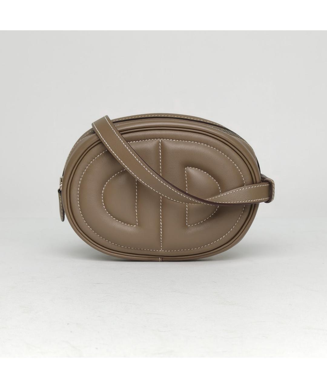 HERMES Коричневая кожаная сумка через плечо, фото 2