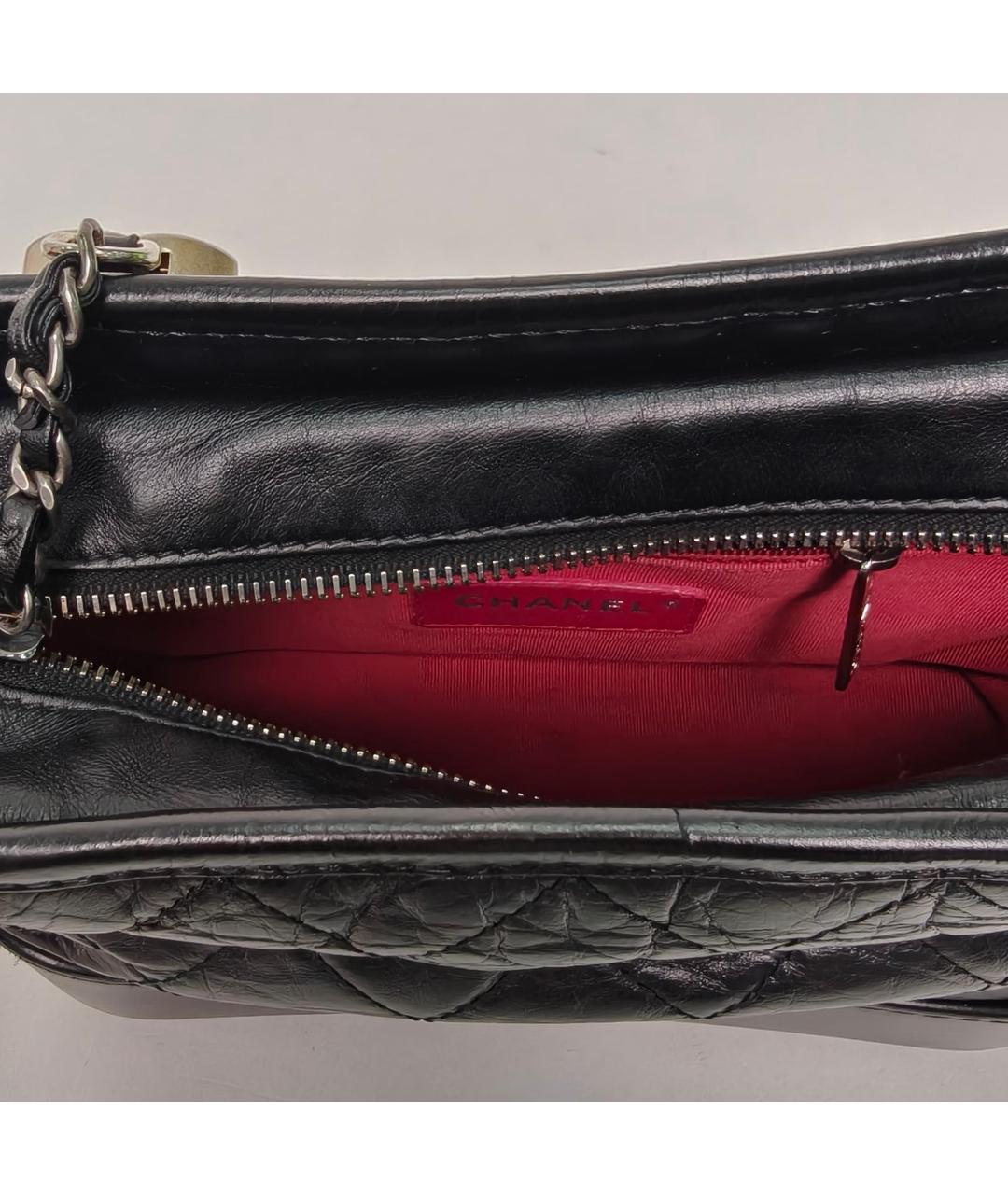 CHANEL Черная кожаная сумка через плечо, фото 7
