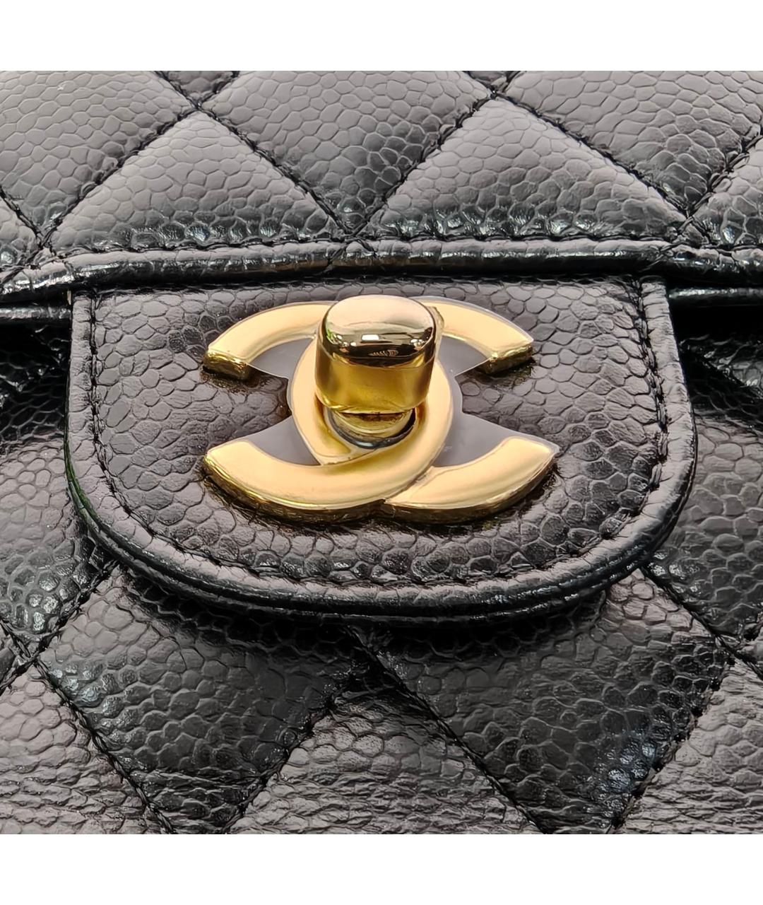 CHANEL Черная кожаная сумка через плечо, фото 7