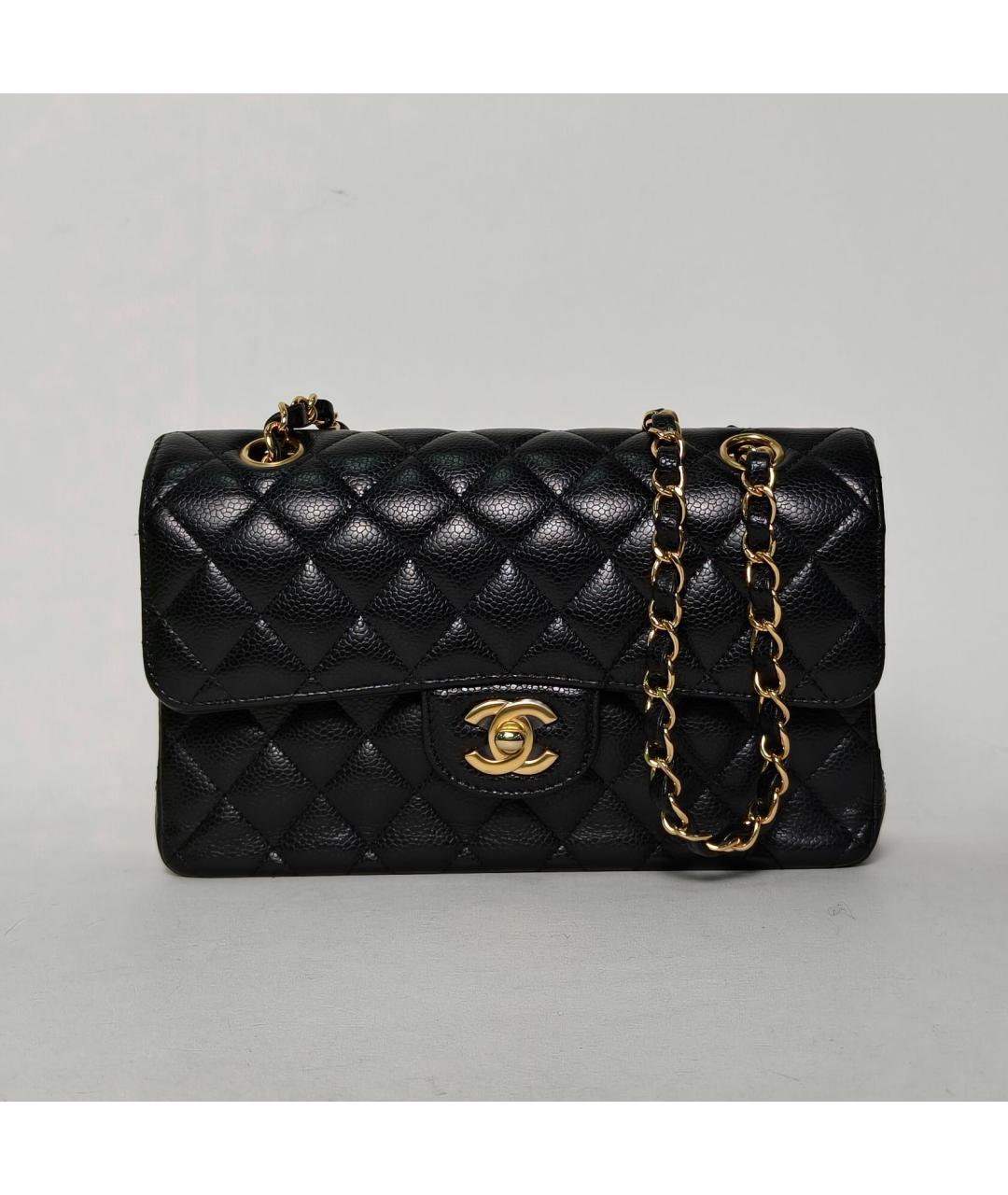 CHANEL Черная кожаная сумка через плечо, фото 9