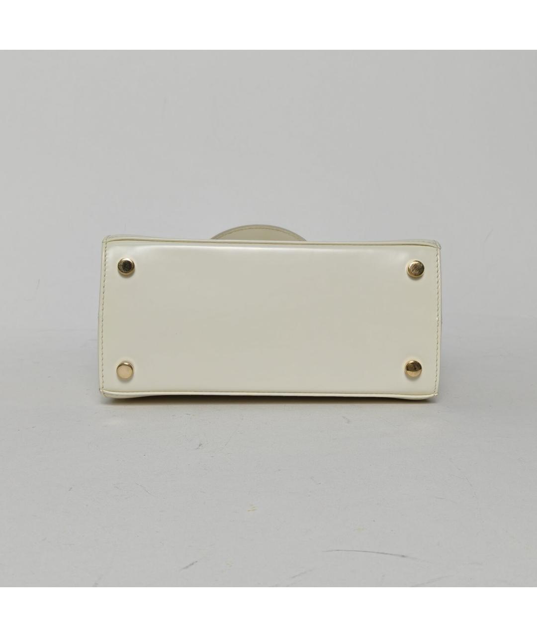 FERRAGAMO Бежевая кожаная сумка через плечо, фото 6