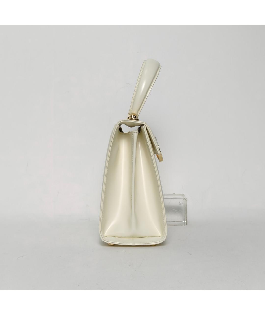 FERRAGAMO Бежевая кожаная сумка через плечо, фото 5