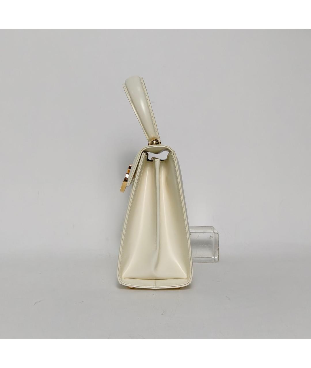 FERRAGAMO Бежевая кожаная сумка через плечо, фото 3