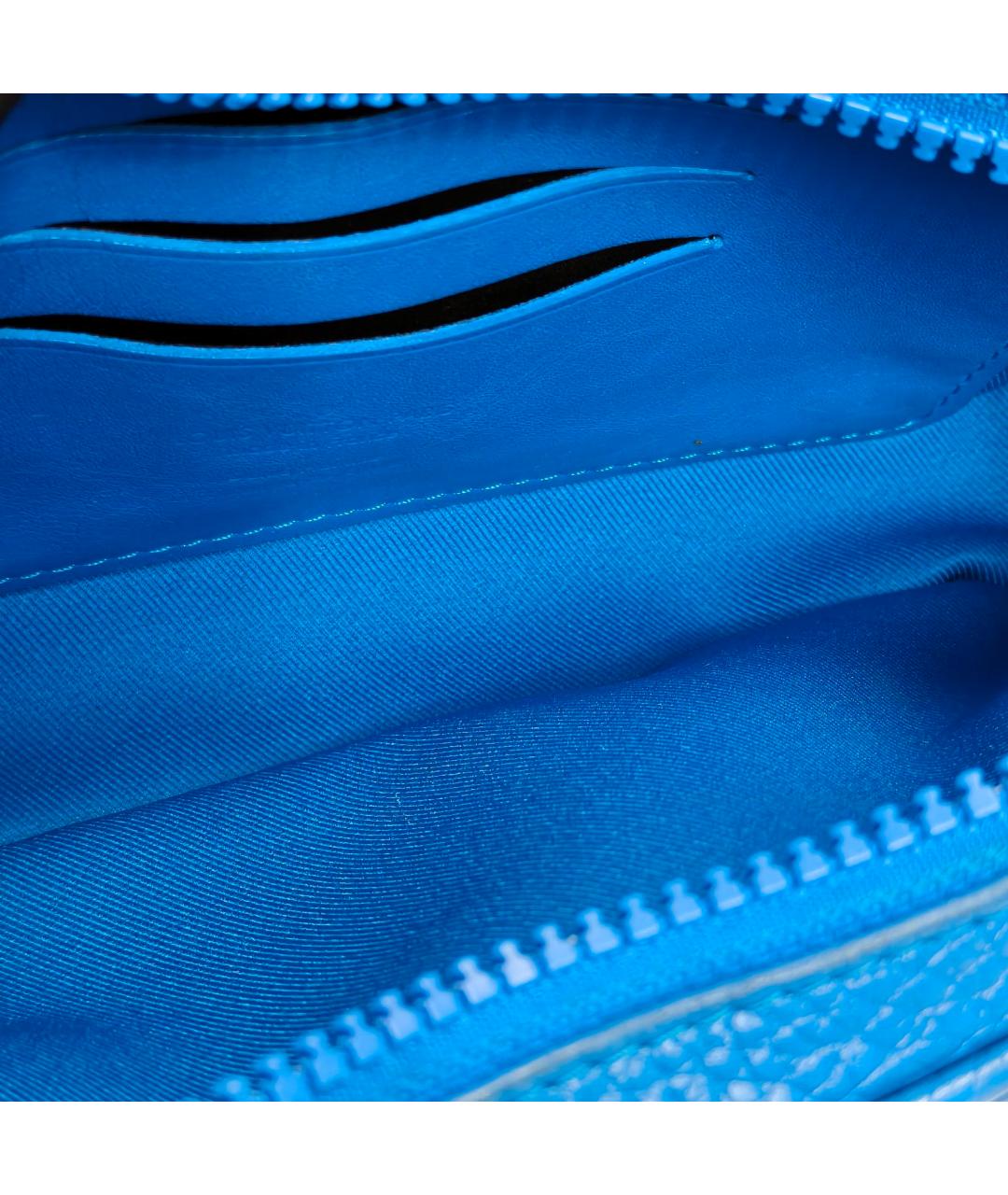 LOUIS VUITTON Синяя кожаная сумка через плечо, фото 8