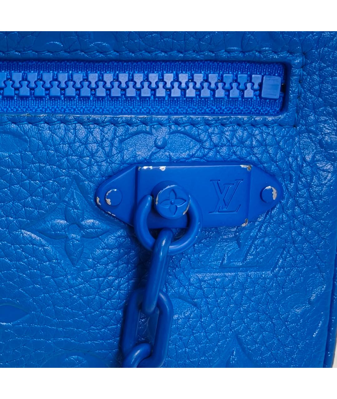LOUIS VUITTON Синяя кожаная сумка через плечо, фото 7