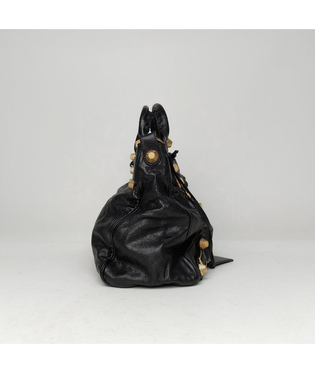 BALENCIAGA Черная кожаная сумка через плечо, фото 5