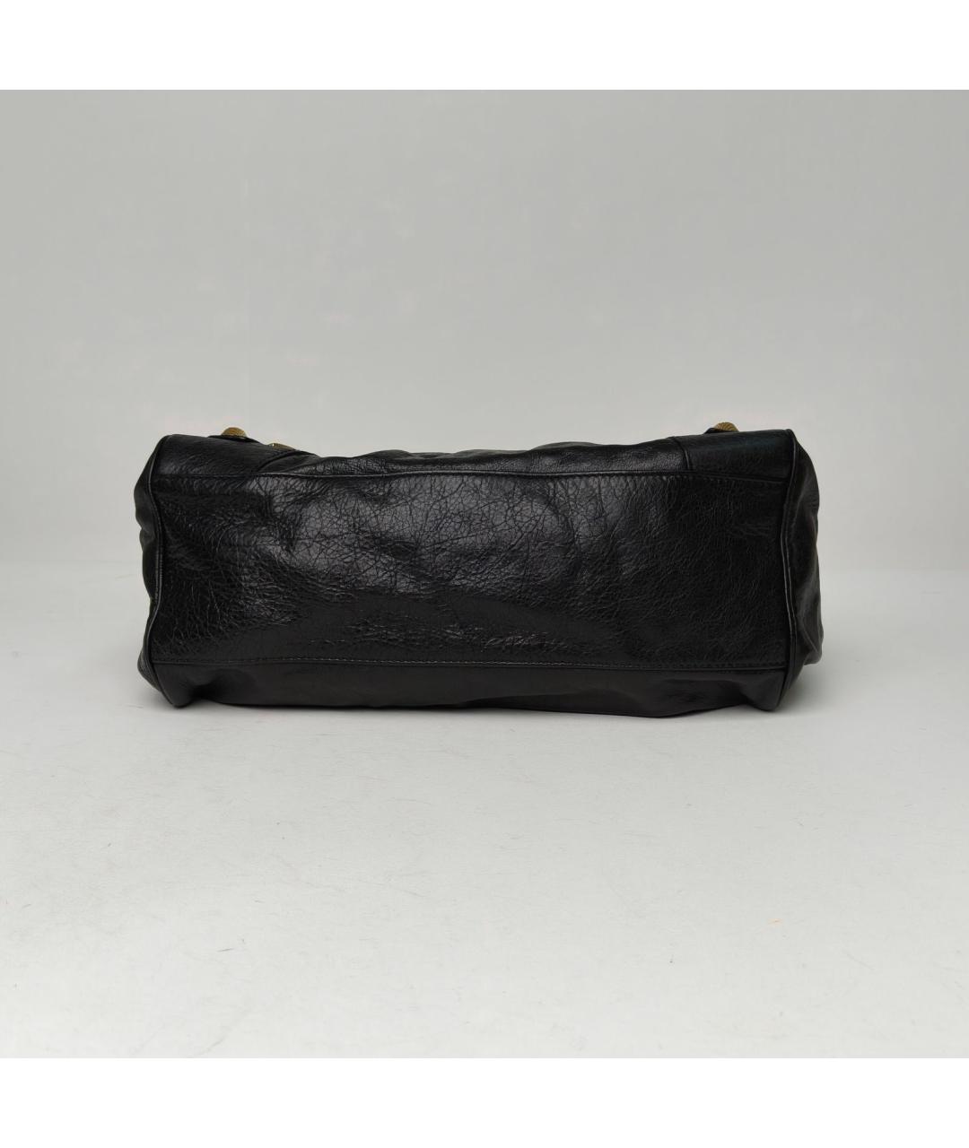 BALENCIAGA Черная кожаная сумка через плечо, фото 6