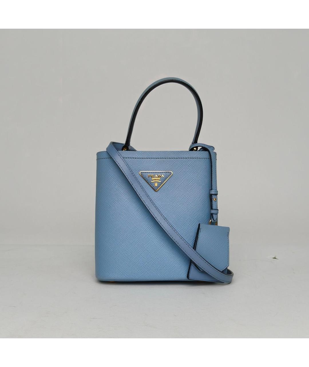 PRADA Голубая кожаная сумка через плечо, фото 7