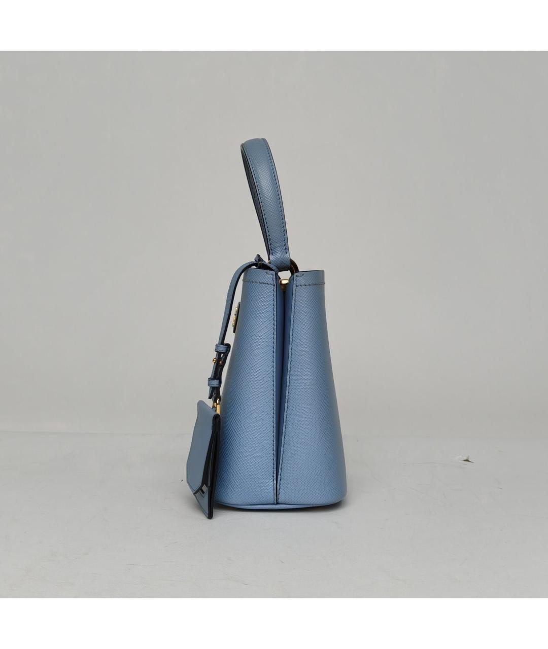 PRADA Голубая кожаная сумка через плечо, фото 3