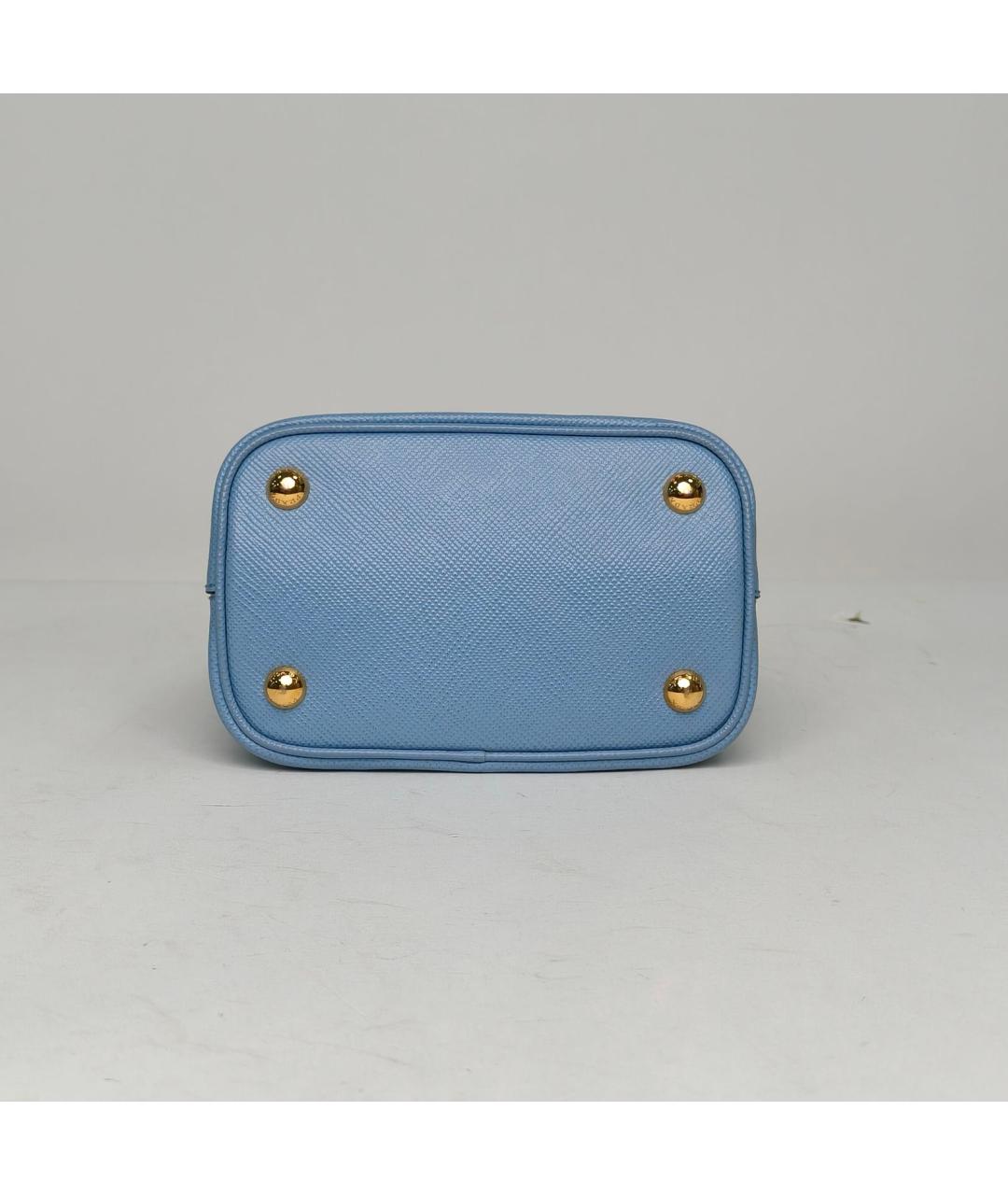 PRADA Голубая кожаная сумка через плечо, фото 6
