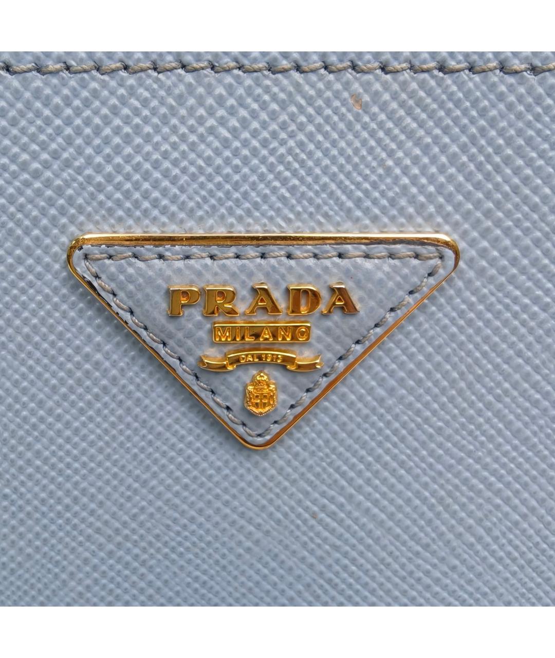 PRADA Голубая кожаная сумка через плечо, фото 9