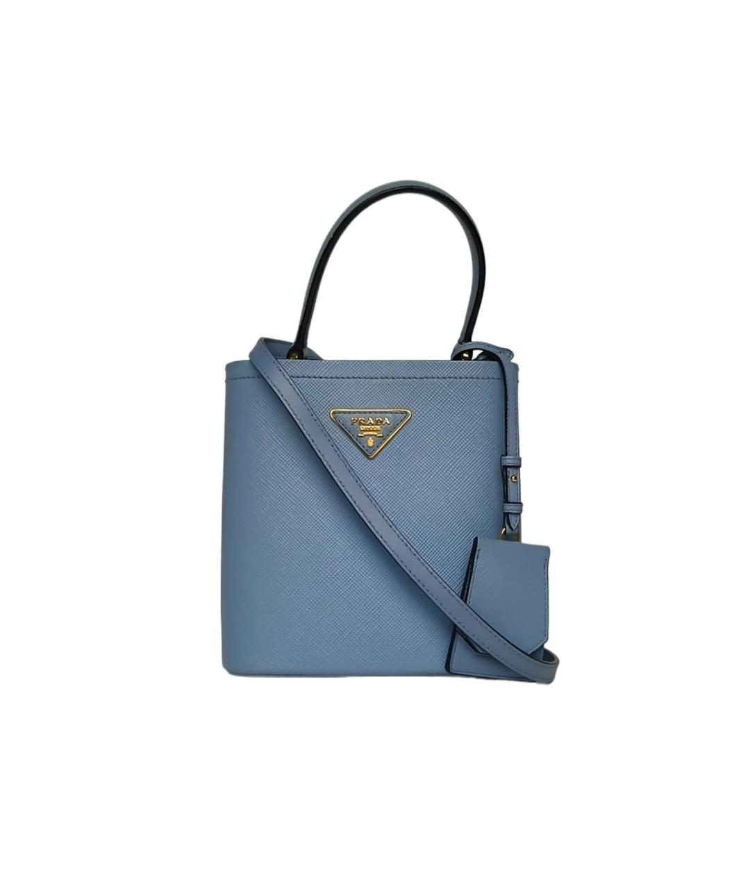 PRADA Голубая кожаная сумка через плечо, фото 1