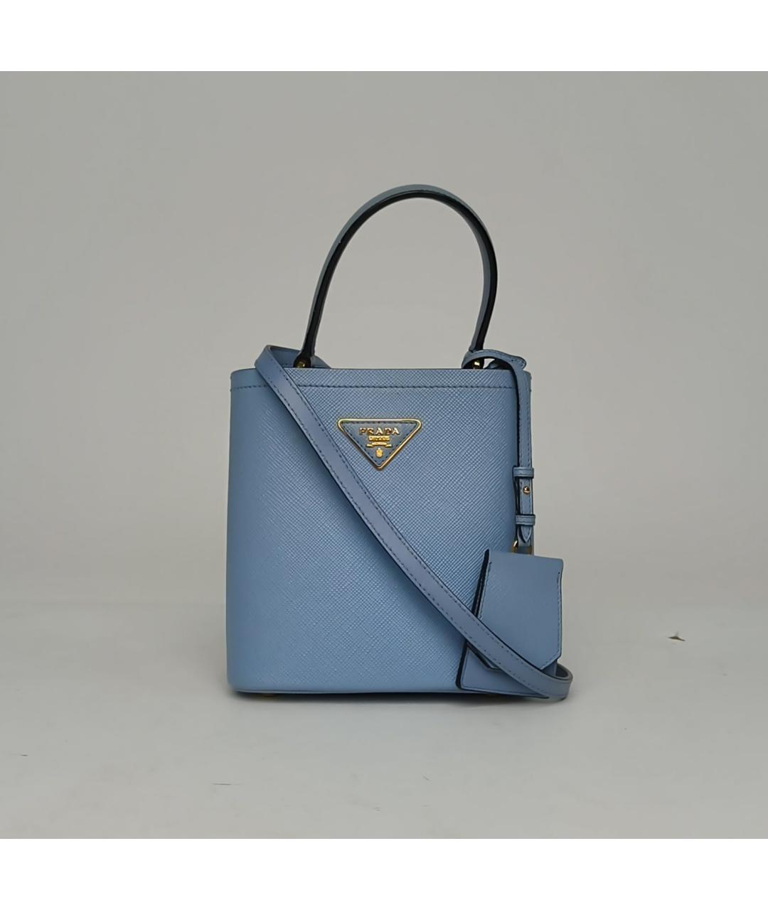 PRADA Голубая кожаная сумка через плечо, фото 2